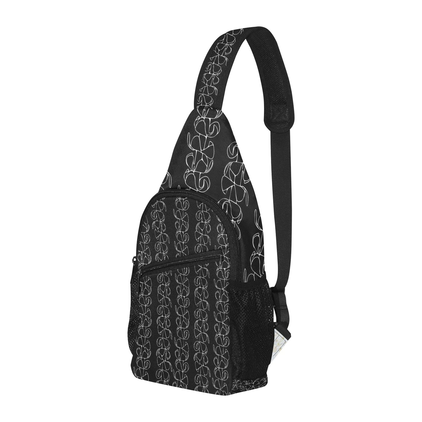 Black and white Sling Puakenikeni Backpack