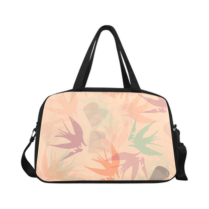 Tropical Floral Tote And Cross-body Travel Gym Bag