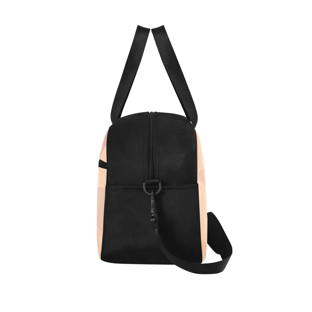 Tropical Floral Tote And Cross-body Travel Gym Bag