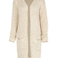Solid color grain velvet double pocket cardigan sweater jacket