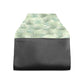 Black clutch with green palm frond design