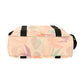 Peachy Tropical Floral Travel Duffle Bag