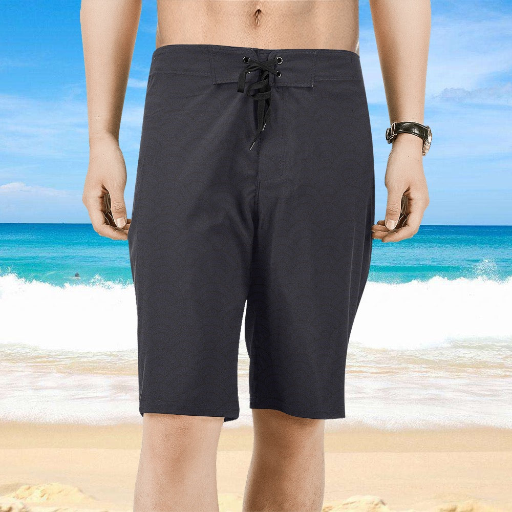 Black ocean design surfshorts