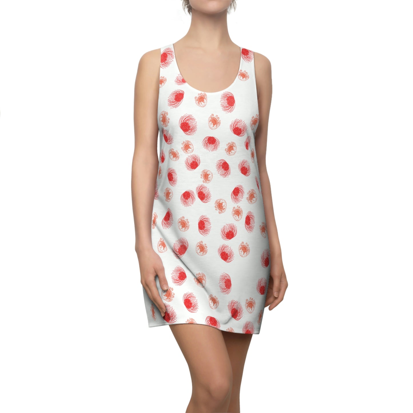 Pincushion Protea Racerback Dress