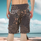 Black Puka shell designed men’s surfshorts