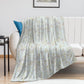 White ginger floral design blanket 60 inches by 80 inches