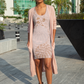 Beachy Pink Puka shell Racerback Dress